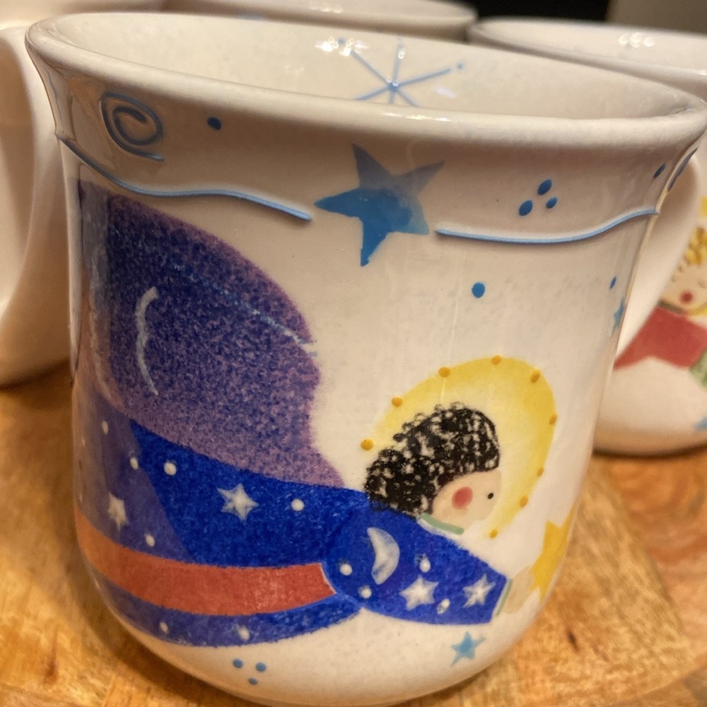 Angelica Blue and Green Ceramic Mugs Collection - Picture 8 of 8